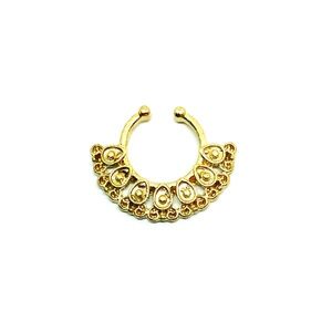 Faux Septum Ring in Gold tone